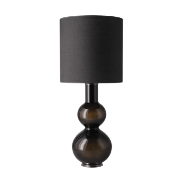 Lampe de table Augusta, base noire - Lino Negro M - Flavia Lamps