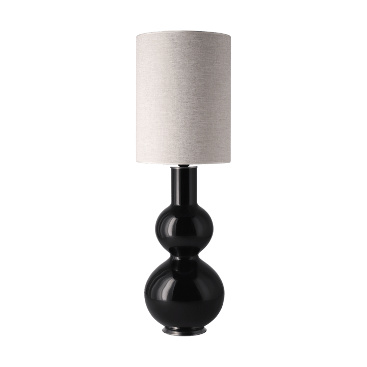 Lampe de table Augusta, base noire - London Beige L - Flavia Lamps