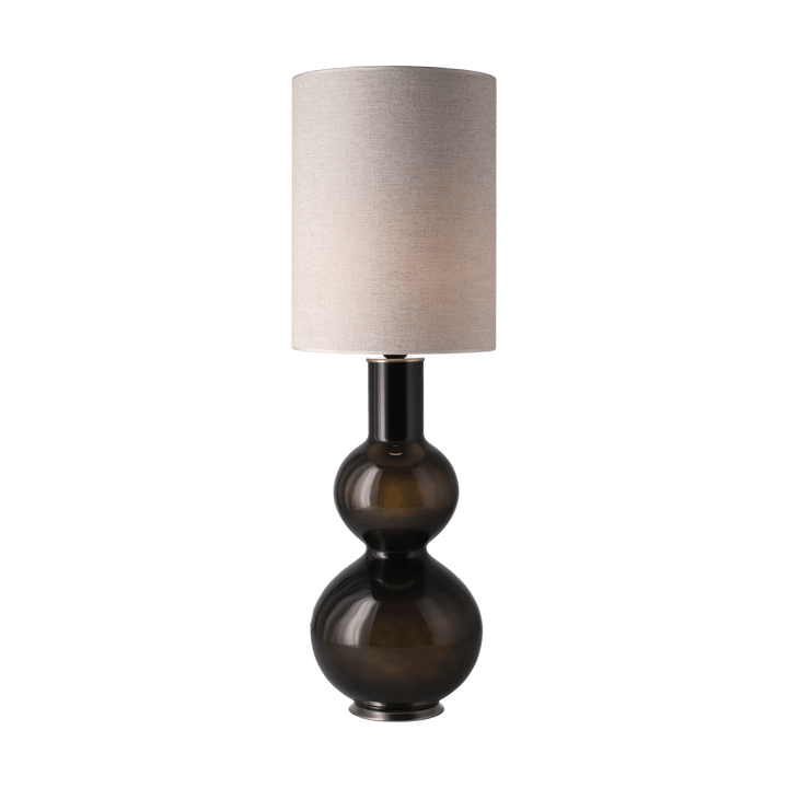 Lampe de table Augusta, base noire, London Beige L Flavia Lamps