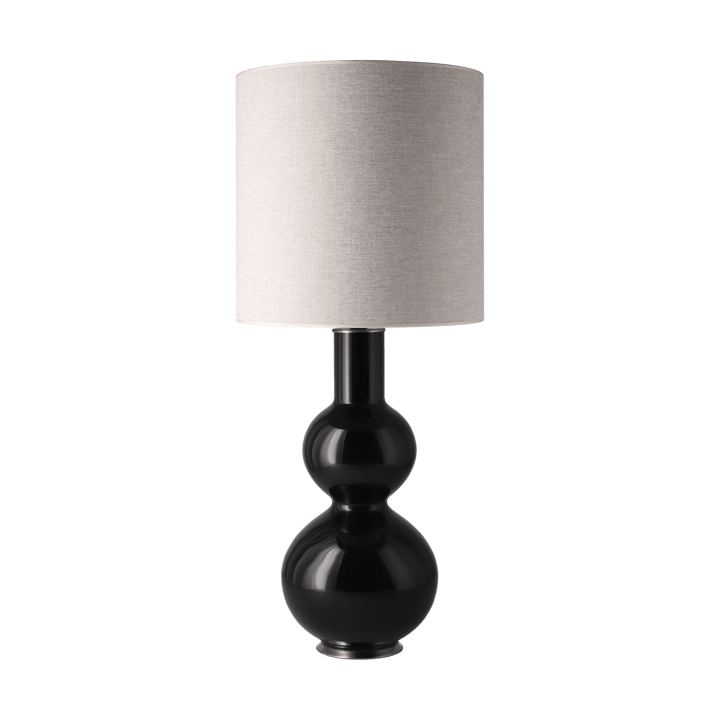 Lampe de table Augusta, base noire - London Beige M - Flavia Lamps