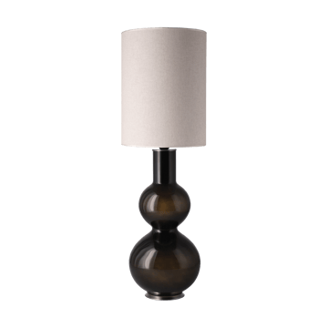 Lampe de table Augusta, base noire - Milano Tostado L - Flavia Lamps