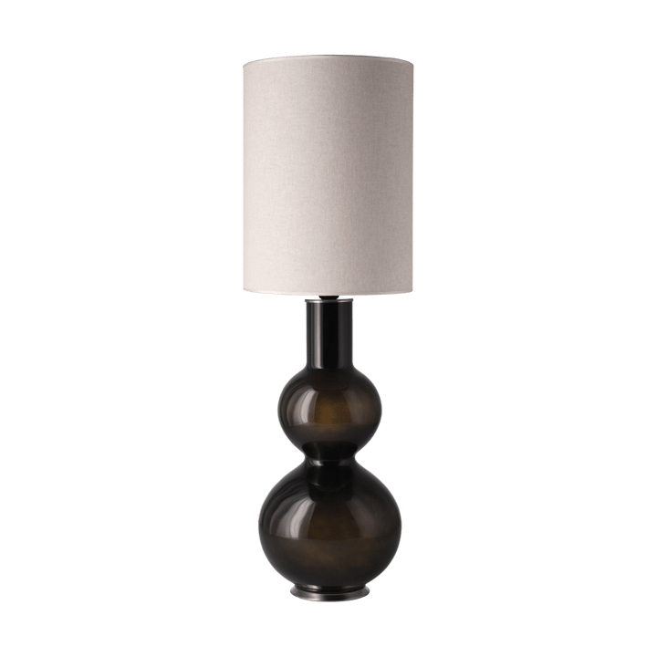 Lampe de table Augusta, base noire, Milano Tostado L Flavia Lamps