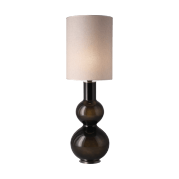 Lampe de table Augusta, base noire - Milano Tostado L - Flavia Lamps