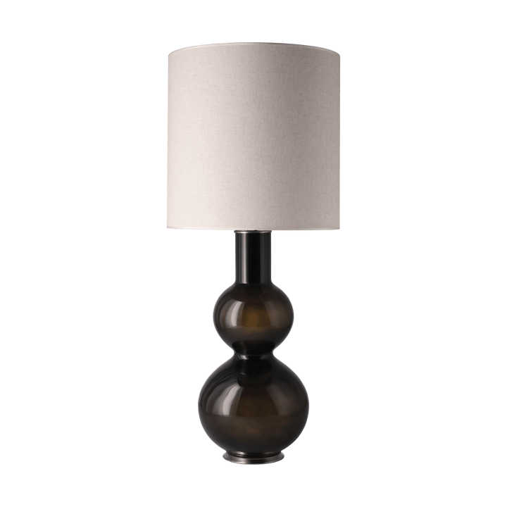 Lampe de table Augusta, base noire - Milano Tostado M - Flavia Lamps