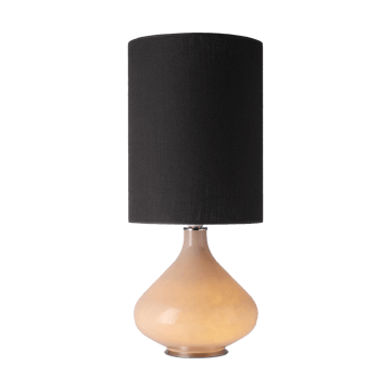 Lampe de table Flavia, base beige - Lino Negro L - Flavia Lamps