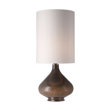 Lampe de table Flavia, base grise - Babel Beige L - Flavia Lamps