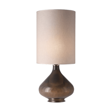 Lampe de table Flavia, base grise - Milano Tostado L - Flavia Lamps