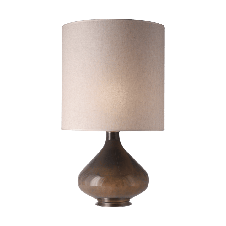 Lampe de table Flavia, base grise - Milano Tostado M - Flavia Lamps