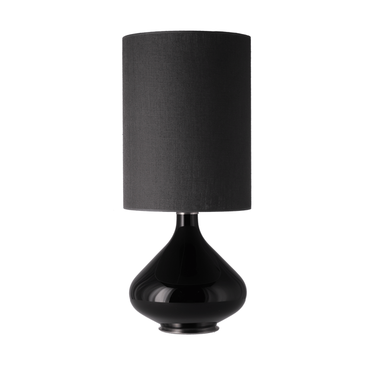 Lampe de table Flavia, base noire, Lino Negro L Flavia Lamps