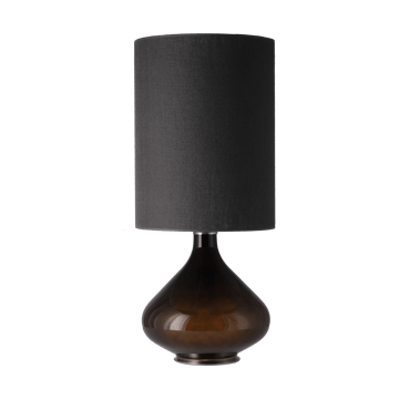 Lampe de table Flavia, base noire - Lino Negro L - Flavia Lamps