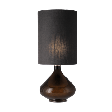 Lampe de table Flavia, base noire - Lino Negro L - Flavia Lamps