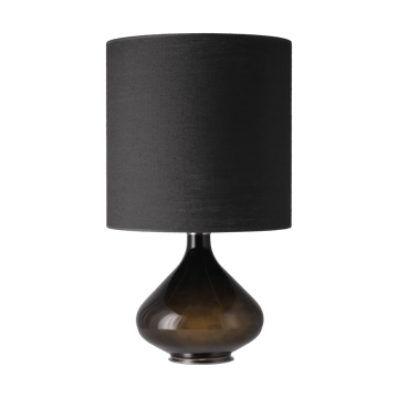 Lampe de table Flavia, base noire - Lino Negro M - Flavia Lamps