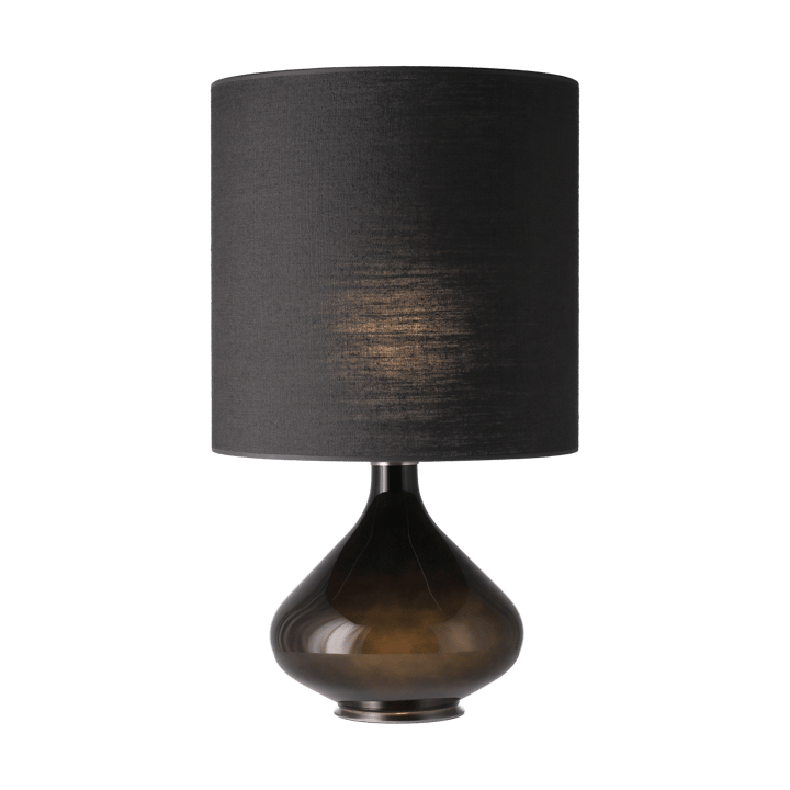 Lampe de table Flavia, base noire - Lino Negro M - Flavia Lamps