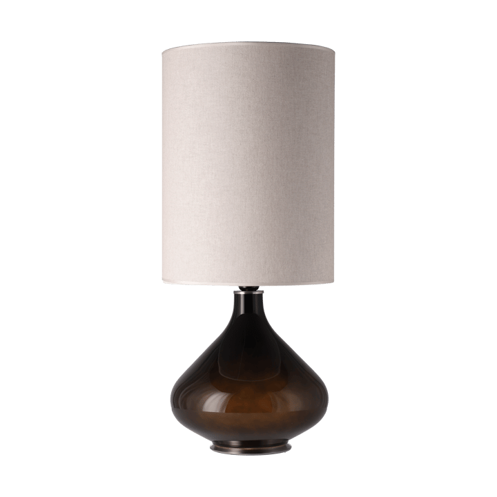 Lampe de table Flavia, base noire - Milano Tostado L - Flavia Lamps