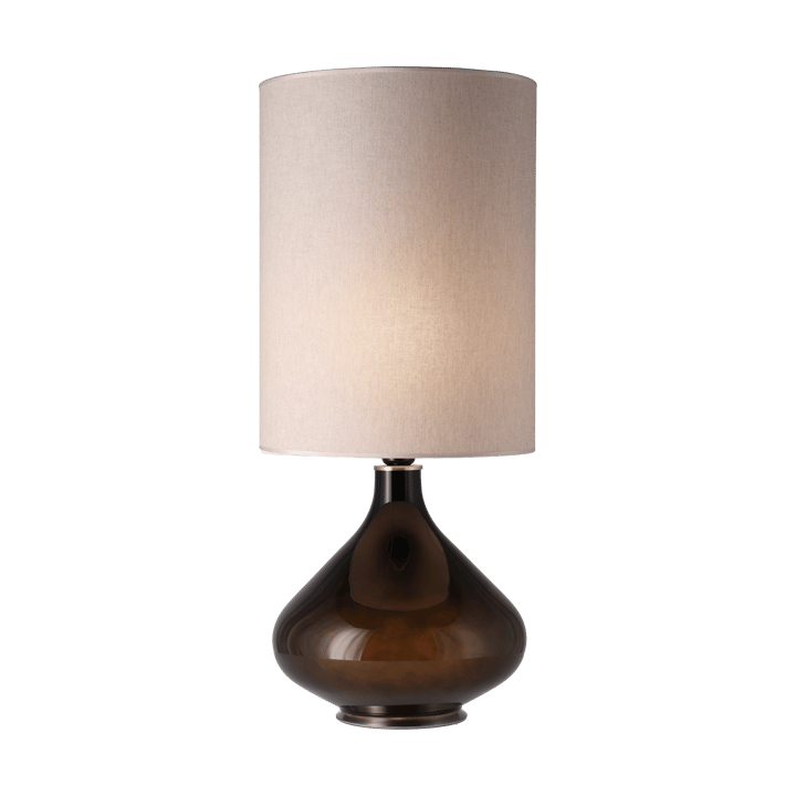 Lampe de table Flavia, base noire - Milano Tostado L - Flavia Lamps