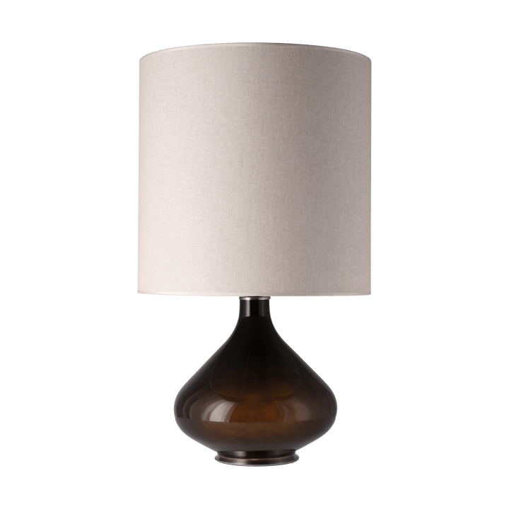 Lampe de table Flavia, base noire, Milano Tostado M Flavia Lamps