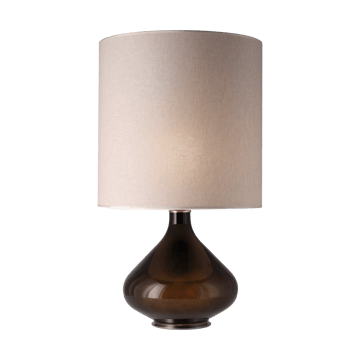 Lampe de table Flavia, base noire - Milano Tostado M - Flavia Lamps