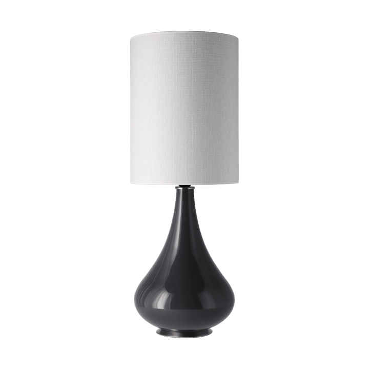 Lampe de table Renata, base grise - Babel Beige L - Flavia Lamps