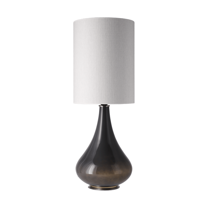 Lampe de table Renata, base grise - Babel Beige L - Flavia Lamps