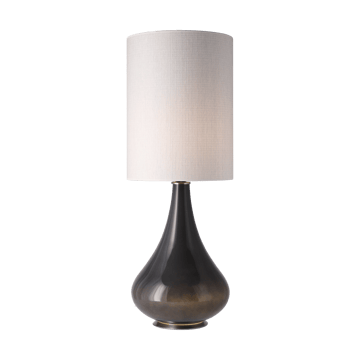 Lampe de table Renata, base grise - Babel Beige L - Flavia Lamps