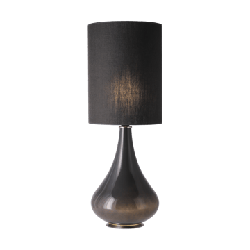 Lampe de table Renata, base grise - Lino Negro L - Flavia Lamps