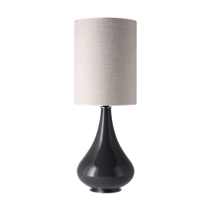 Lampe de table Renata, base grise - London Beige L - Flavia Lamps