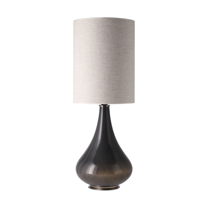 Lampe de table Renata, base grise - London Beige L - Flavia Lamps