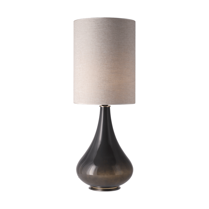 Lampe de table Renata, base grise - London Beige L - Flavia Lamps