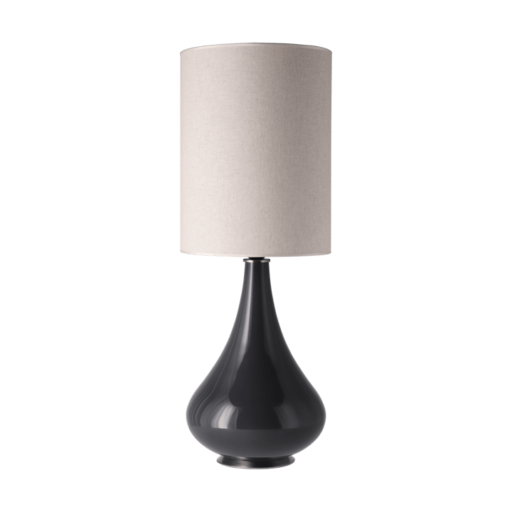 Lampe de table Renata, base grise - Milano Tostado L - Flavia Lamps