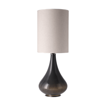 Lampe de table Renata, base grise - Milano Tostado L - Flavia Lamps