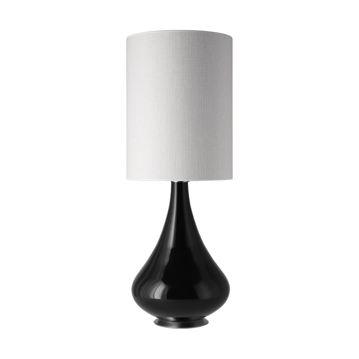 Lampe de table Renata, base noire, Babel Beige L Flavia Lamps