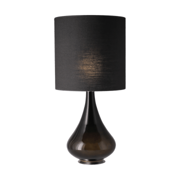 Lampe de table Renata, base noire - Lino Negro M - Flavia Lamps