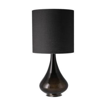 Lampe de table Renata, base noire - Lino Negro M - Flavia Lamps