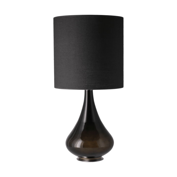 Lampe de table Renata, base noire - Lino Negro M - Flavia Lamps