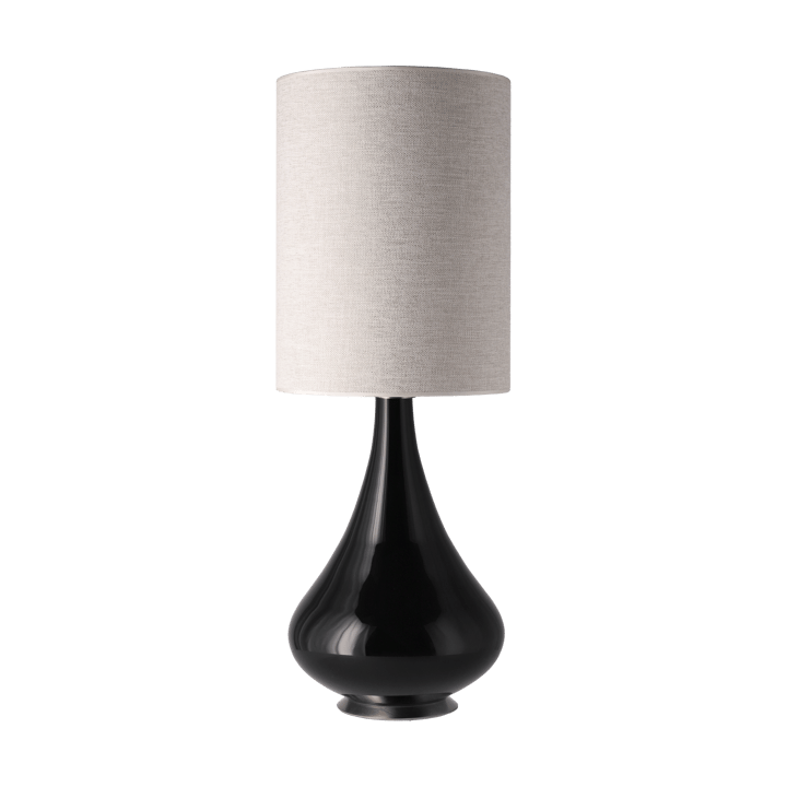 Lampe de table Renata, base noire - London Beige L - Flavia Lamps