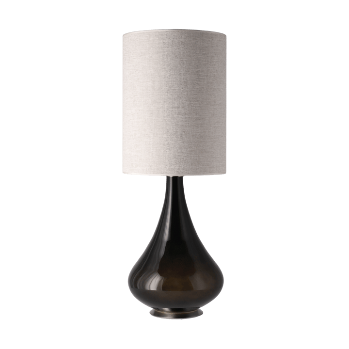 Lampe de table Renata, base noire - London Beige L - Flavia Lamps