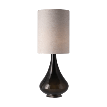 Lampe de table Renata, base noire - London Beige L - Flavia Lamps