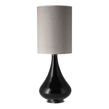 Lampe de table Renata, base noire - Milano Tostado L - Flavia Lamps