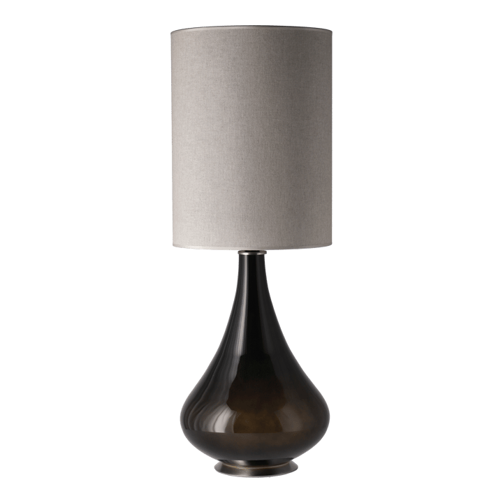 Lampe de table Renata, base noire, Milano Tostado L Flavia Lamps