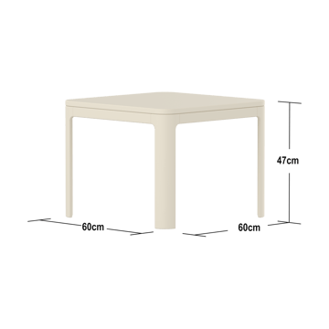 Table Nova 47x60x60 cm - Crème - FLEXA