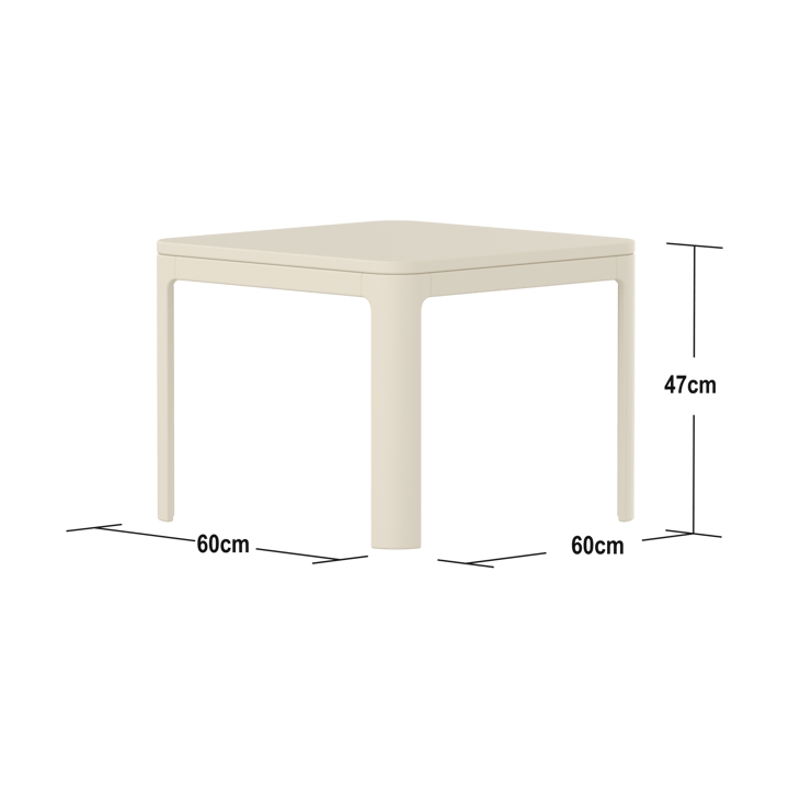 Table Nova 47x60x60 cm, Crème FLEXA