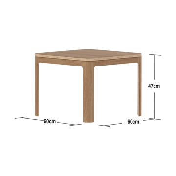 Table Nova 47x60x60 cm - Placage de chêne - FLEXA