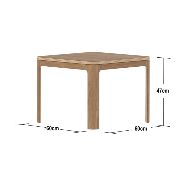 Table Nova 47x60x60 cm, Placage de chêne FLEXA