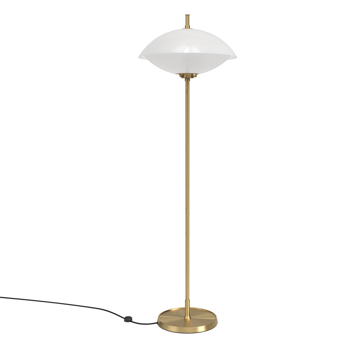 Fritz Hansen Lampadaire Clam 128 cm Opal-brass