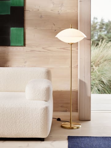 Lampadaire Clam 128 cm - Opal-brass - Fritz Hansen