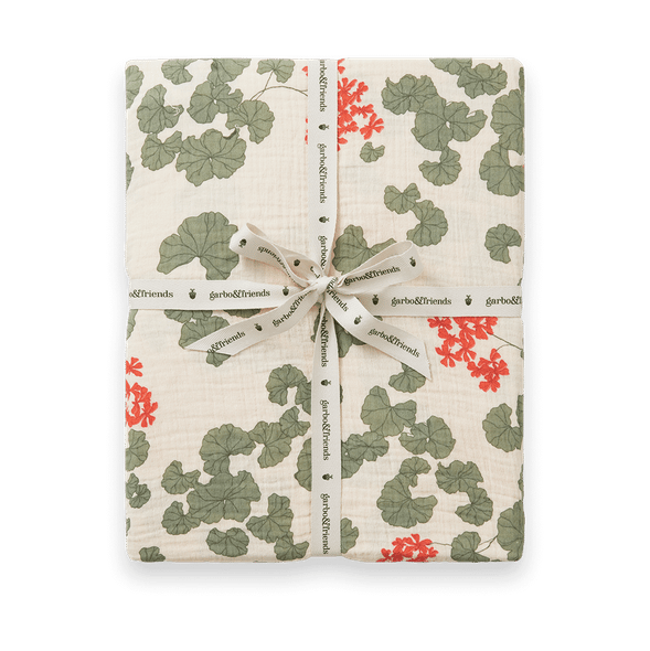 Drap-housse Pelargonium Muslin - 160x200x30 cm - Garbo&Friends