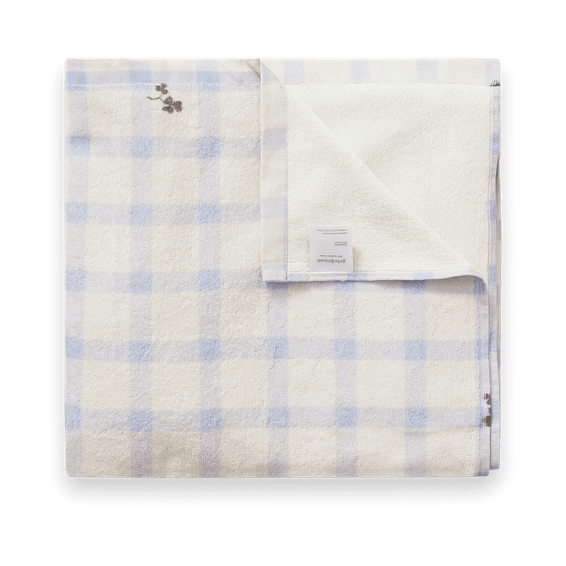 Serviette de bain Gingham Sorrel Blue Terry - 100x150 cm - Garbo&Friends