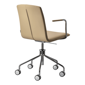 Fauteuil Day pivotant chromé - Chêne-natural-H&S-elmosoft 02119 - Gärsnäs