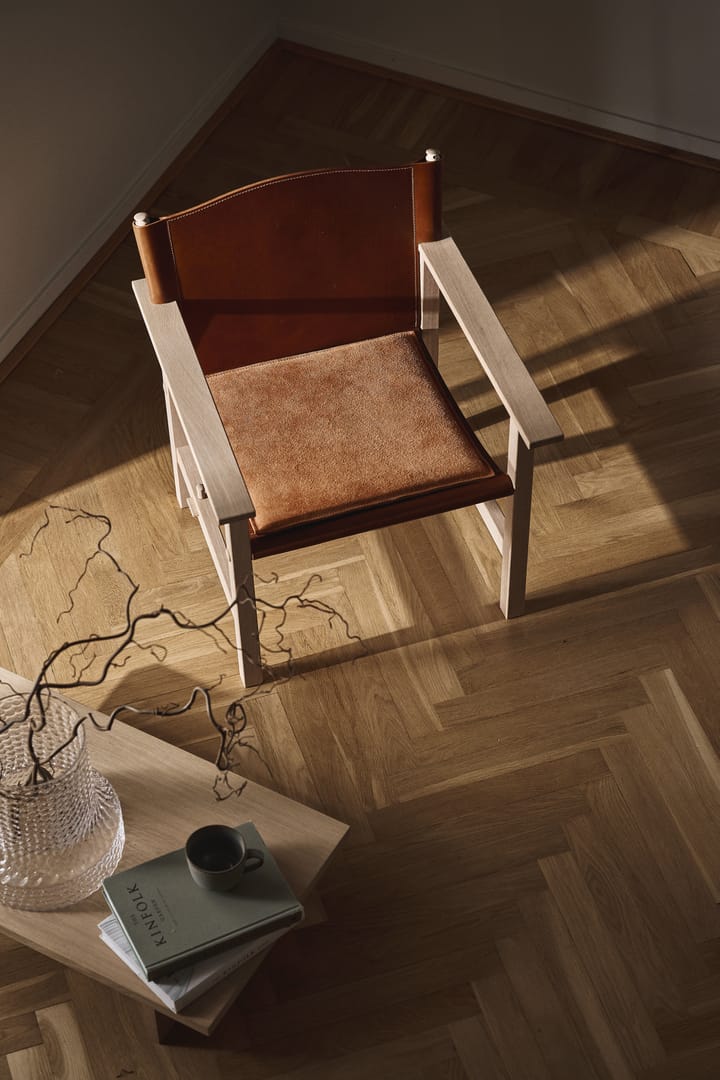 Fauteuil Ferdinand, Chêne non traité - cuir Tärnsjö cognac Gärsnäs