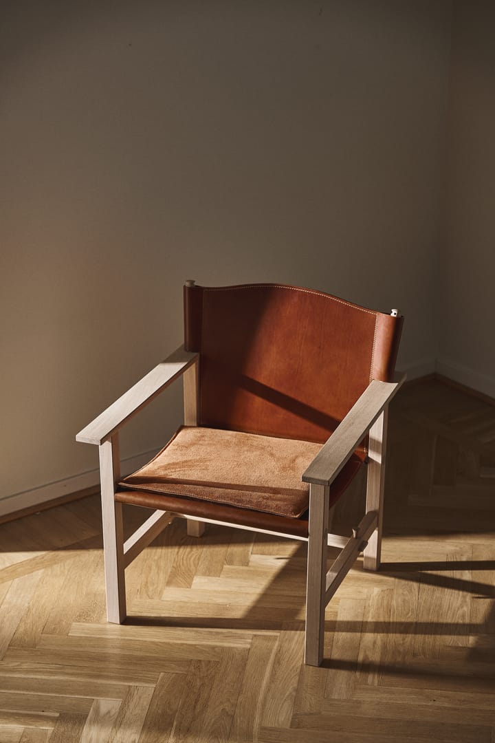 Fauteuil Ferdinand, Chêne non traité - cuir Tärnsjö cognac Gärsnäs